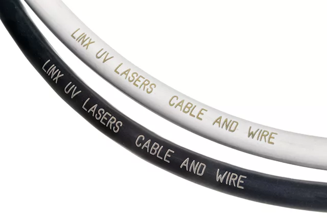 UV-laser for industriell merking: Linx UVG5, Kabler, Ledninger, Plastik, Tekst