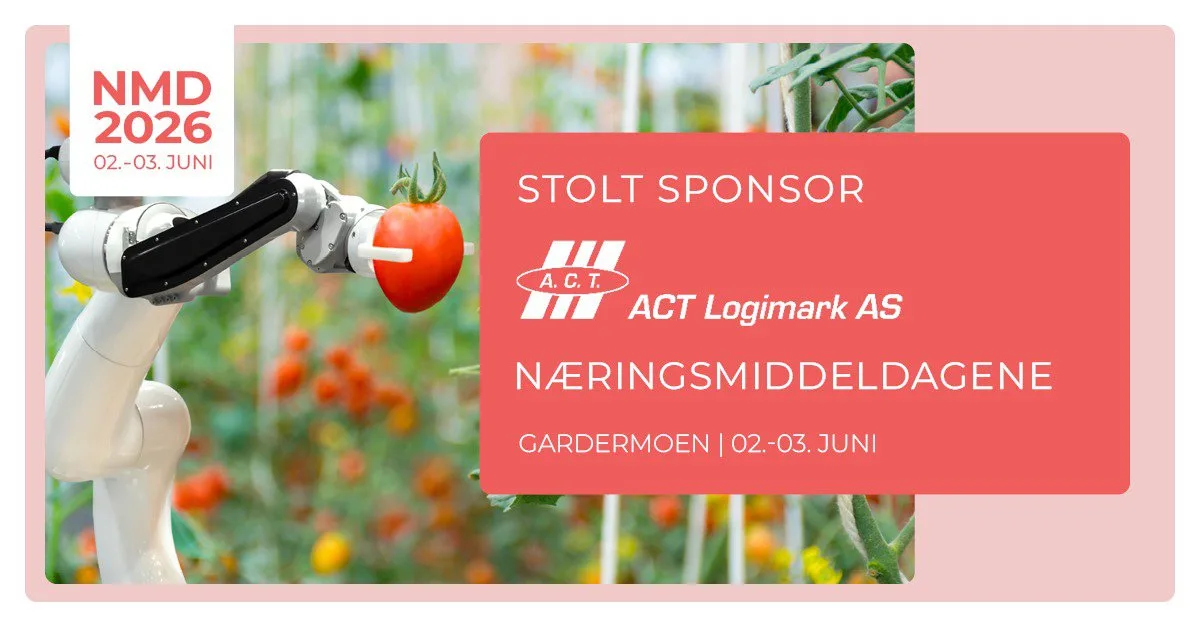 ACT Logimark sponsor og utstiller på Næringsmiddeldagene 2026 på Gardermoen
